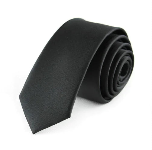 5cm Men's Narrow Business Black Striped Tie