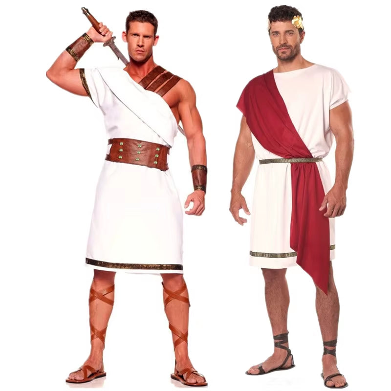 Cosplay Ancient Greek Roman Gladiator Costume Sets Adult Men Women Halloween Carnival Dress up Party Roman Solider Fancy Dress