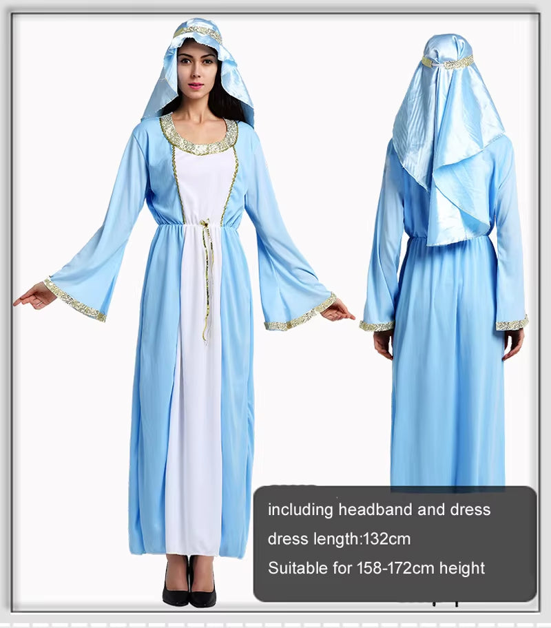 Halloween Cosplay Arab India Arabian Prince Princess King Costume Middle East Shepherd Robe Carnival Fancy Men Women