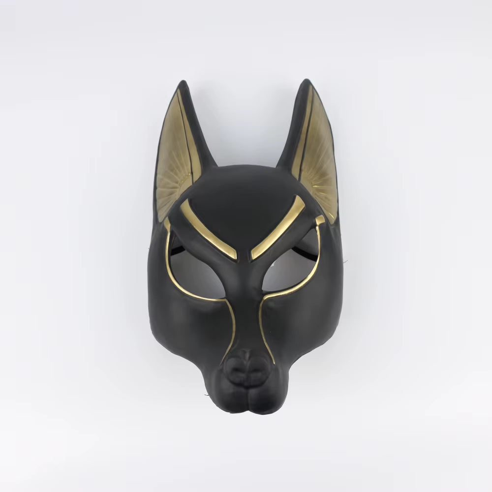 Egyptian Anubis Cosplay Face Mask PVC Canis Spp Wolf Head Jackal Animal Masquerade Props Party Halloween Fancy Dress Ball