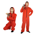 Dali Red Jumpsuit Clown Costume for Halloween Cosplay