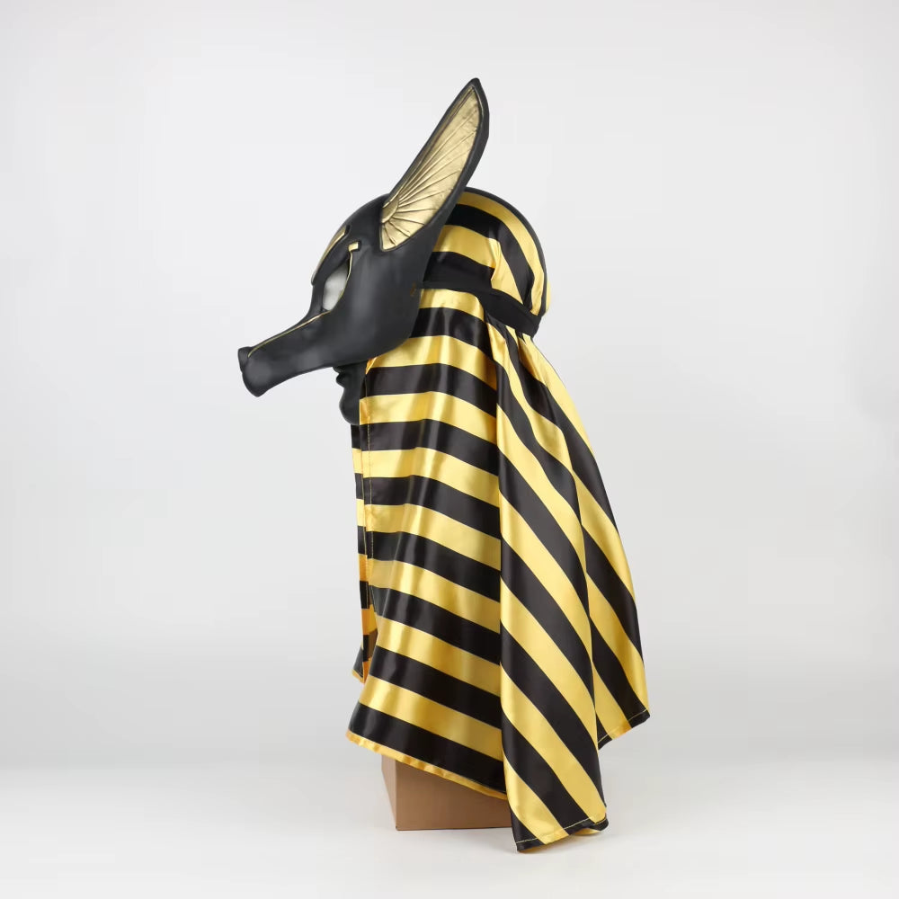 Egyptian Anubis Cosplay Face Mask PVC Canis Spp Wolf Head Jackal Animal Masquerade Props Party Halloween Fancy Dress Ball