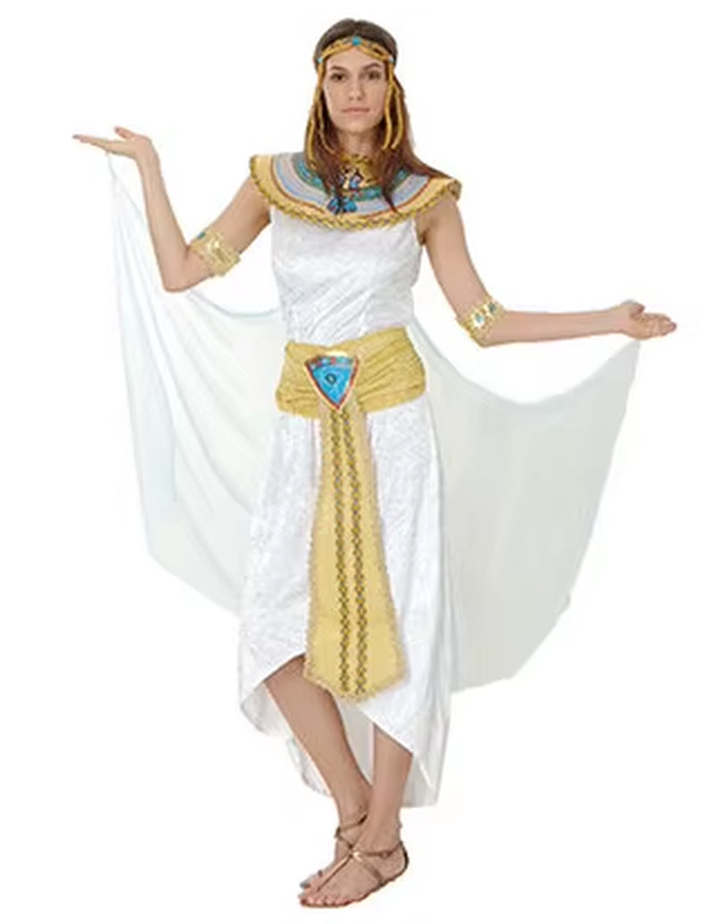 Adult Kids Egypt Nile Pharaoh Cleopatra Costume for Women Men Boys Girls Family Halloween New Year Party Fancy Dress