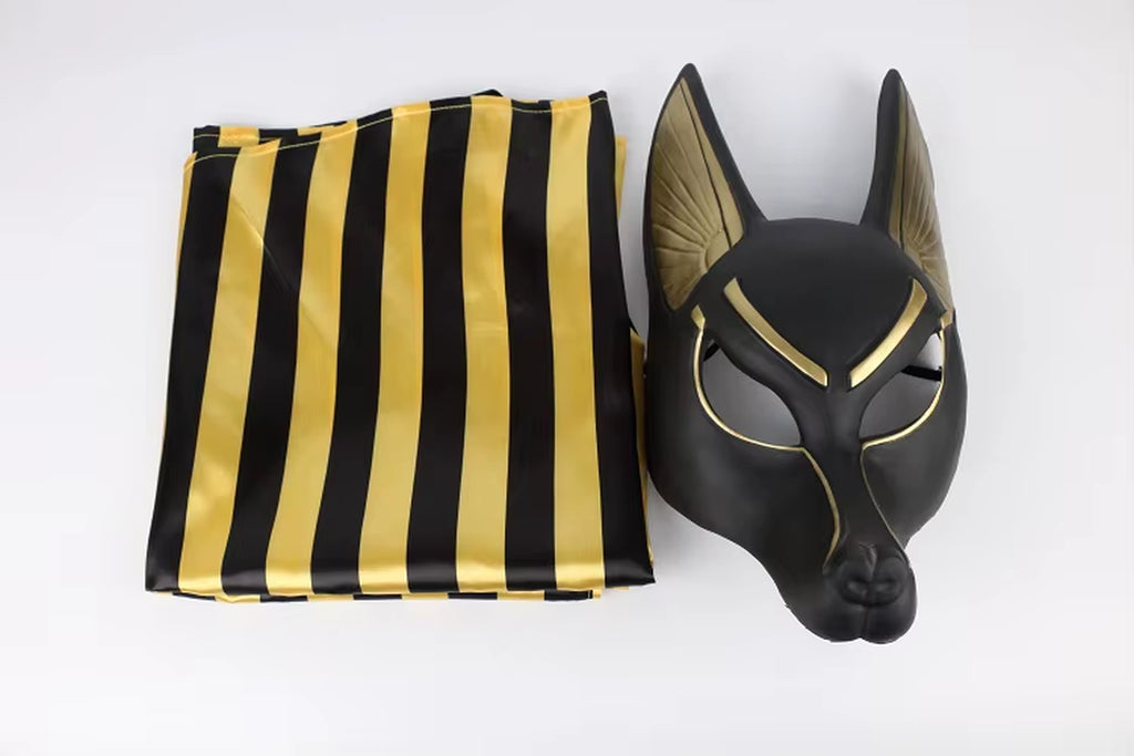 Egyptian Anubis Cosplay Face Mask PVC Canis Spp Wolf Head Jackal Animal Masquerade Props Party Halloween Fancy Dress Ball